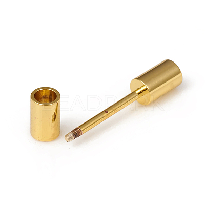 Brass Screw Clasps KK-G395-01G-1