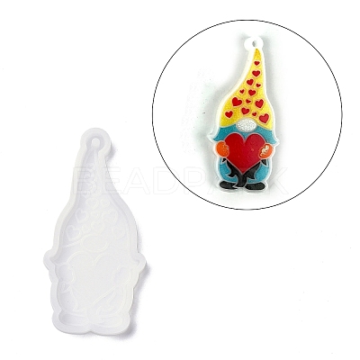 Valentine's Day Theme DIY Pendant Silicone Molds DIY-A021-02-1