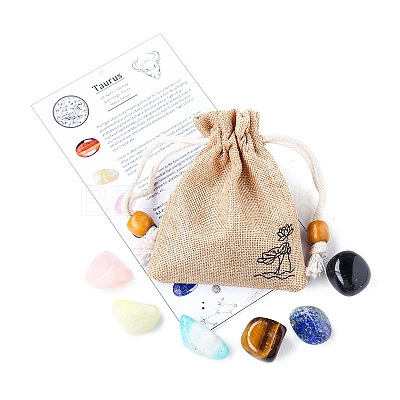 Twelve Constellations Birthday Gift Cloth Bag Set PW-WG9E386-03-1