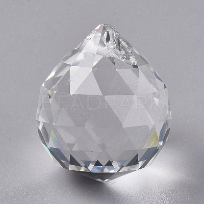 Transparent K9 Glass Pendants GLAA-WH0015-35B-1