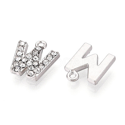 304 Stainless Steel and Rhinestone Pendants STAS-T071-11A-P-1