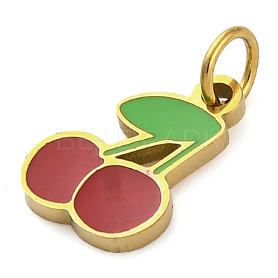 Ion Plating(IP) 304 Stainless Steel Enamel Charms STAS-Z104-02G-02-1