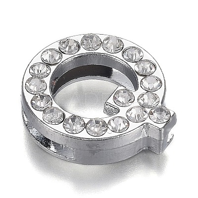 Alloy Letter Slide Charms RB-F034-01Q-P-RS-1