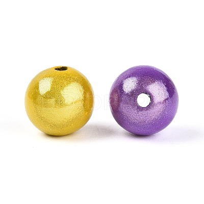 Spray Painted Acrylic Beads MACR-Q154-12mm-01M-01-1