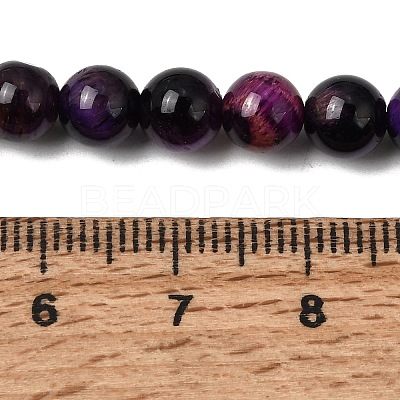 Grade AB Natural Tiger Eye Beads Strands G-B133-A02-6MM-04-1