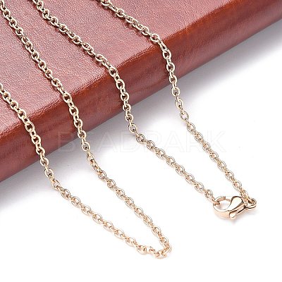 304 Stainless Steel Cable Chains Necklace Making X-STAS-P045-01RG-1