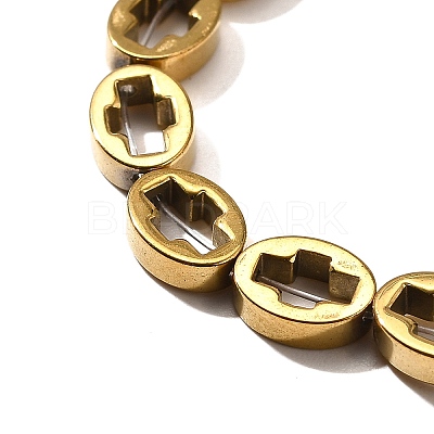 Electroplated Synthetic Non-magnetic Hematite Beads Strands G-L613-Z01-01E-1