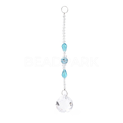 Faceted Crystal Glass Ball Chandelier Suncatchers Prisms AJEW-G025-A07-1