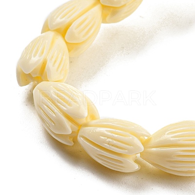 Craved Flower Synthetical Coral Bead Strands CORA-P004-B-1