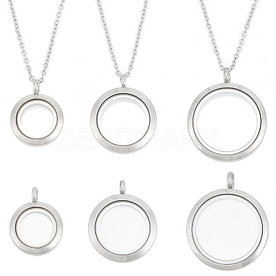 DIY Blank Floating Charm Necklace Making Kit DIY-DR0001-18-1