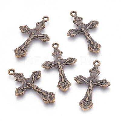 Tibetan Style Crucifix Pendants X-MLF11118Y-NF-1