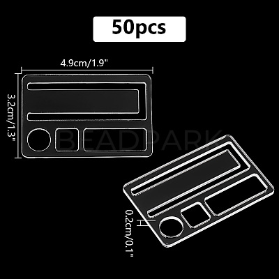 50Pcs Acrylic Thread Winding Boards TOOL-PH0001-80B-1
