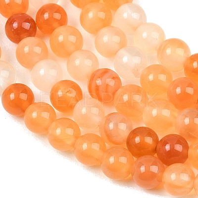 Natural Carnelian Beads Strands G-N0006-6mm-17-1
