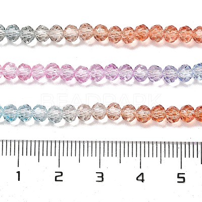 Transparent Painted Glass Beads Strands DGLA-A034-T4mm-A19-1
