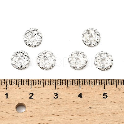 Brass Rhinestone Spacer Beads RSB06C14-1