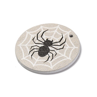 Single Face Printed Wood Pendants WOOD-B009-01K-1