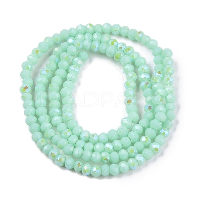 Electroplate Opaque Solid Color Glass Beads Strands LS-EGLA-A044-P1mm-L14-1