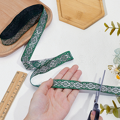 Ethnic Style Polyester Jacquard Ribbon OCOR-WH0078-478A-01-1