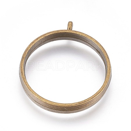 Alloy Open Back Bezel Pendants LS-PALLOY-WH0030-01AB-1