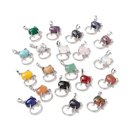 Natural & Synthetic Gemstone Pendants G-E150-02P-1