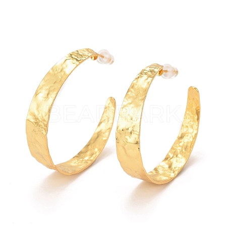 Brass Stud Earrings EJEW-F273-10G-1