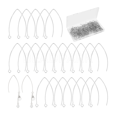 200Pcs 304 Stainless Steel Earring Hooks STAS-UN0058-49-1
