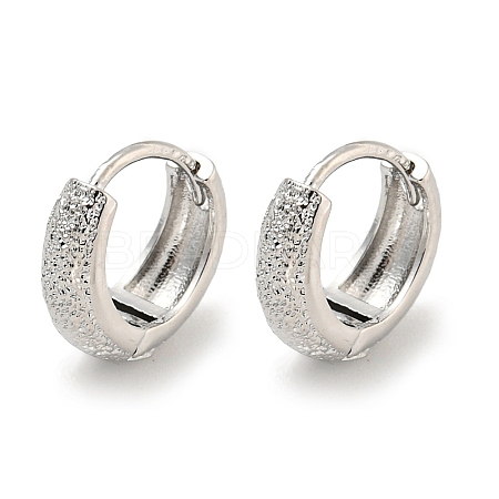 Thick Brass Hoop Earrings EJEW-L211-011M-P-1