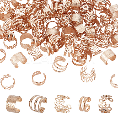 100Pcs 5 Styles Iron Hair Decoration AJEW-ME0001-49-1