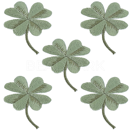5Pcs Computerized Embroidery Cloth Iron On/Sew on Patches CLOV-LP0001-01-1