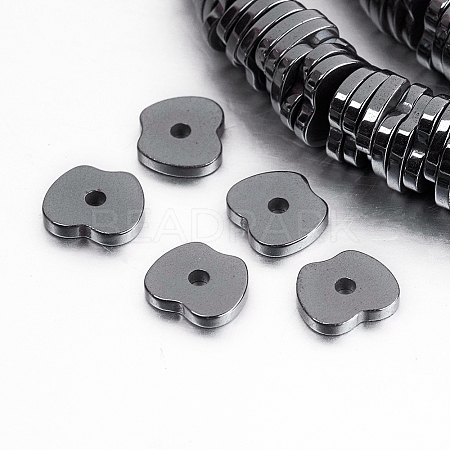 Non-magnetic Synthetic Hematite Beads Strands G-P341-27-6x1mm-1
