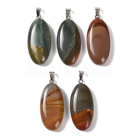 Natural Picasso Jasper/Polychrome Jasper Pendants GG-CBACB71-01P-06-1