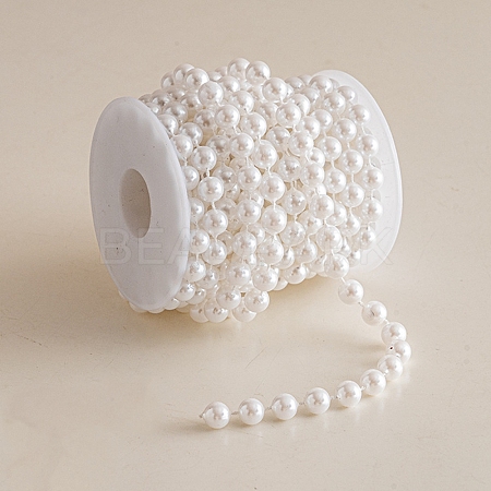 Christmas Plastic Pearl Beaded Garland for DIY Christmas Tree Ornaments PW-WG781CE-03-1