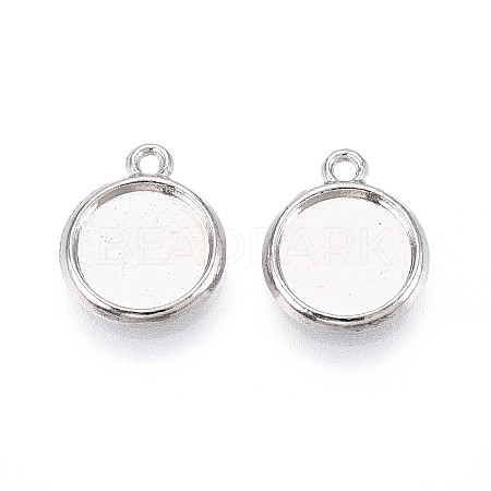 Tibetan Style Alloy Charms Cabochon Settings PALLOY-N178-12AS-A-1