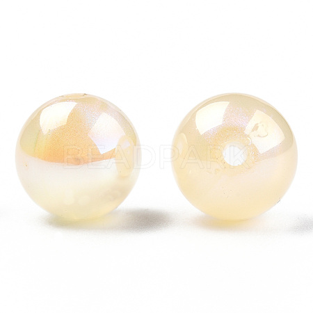 ABS Plastic Imitation Pearl Beads PACR-N013-01B-04-1