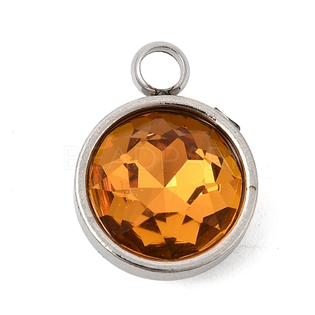 Birthstone Theme November 304 Stainless Steel Pendants STAS-G082-17P-11-1