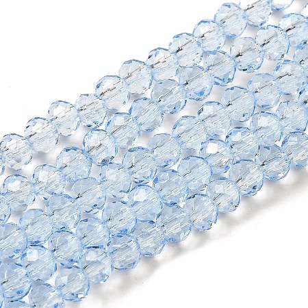 Transparent Baking Paint Glass Beads Strands DGLA-A034-T4mm-D13-1