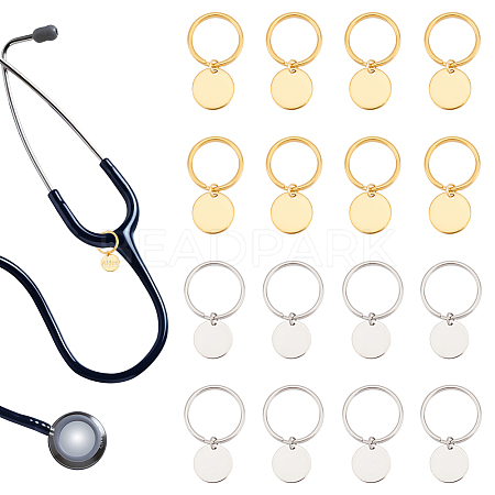 304 Stainless Steel Stethoscope Tag Pendant Decoration HJEW-UN00001-1