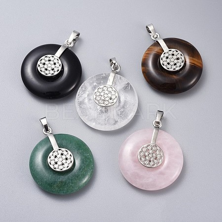 Natural & Synthetic Mixed Stone Pendants G-F640-C-1