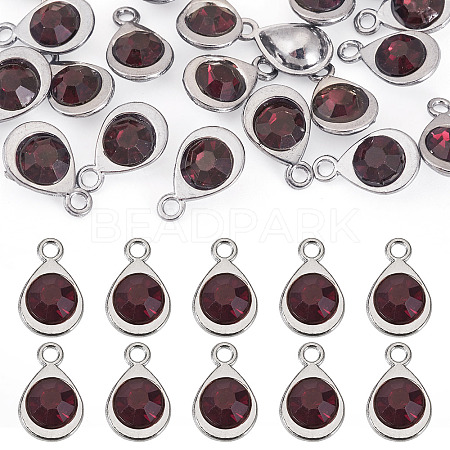 20Pcs Faceted Glass Charms RGLA-TADJ0001-01E-1