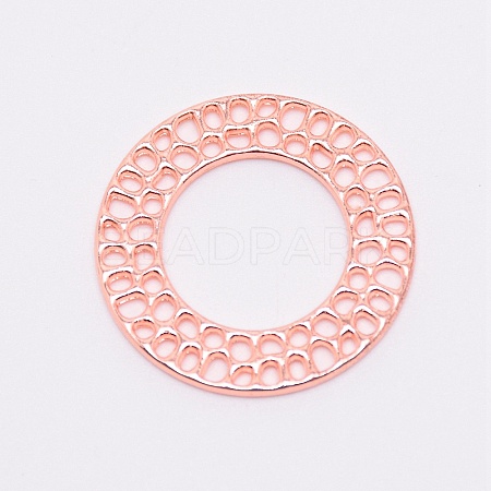 Zinc Alloy Filigree Joiners Links LS-PALLOY-WH0076-41RG-RS-1