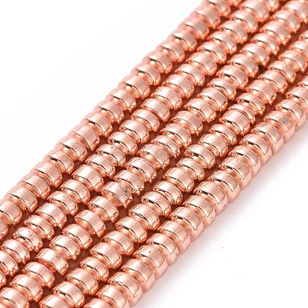Electroplate Non-magnetic Synthetic Hematite Beads Strands G-L485-04A-RG-1