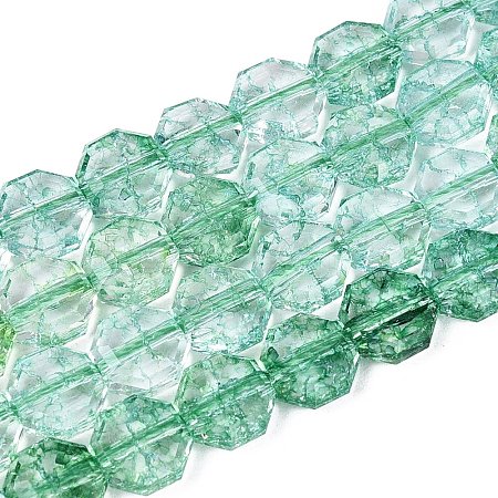 Transparent Crackle Glass Beads Strands GLAA-Q108-03A-08-1