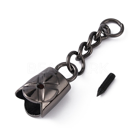 Zinc Alloy Cord End FIND-WH0037-84B-1