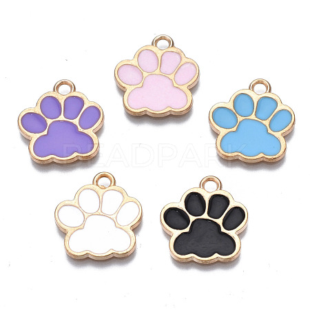 Alloy Enamel Pendants ENAM-T016-22LG-RS-1