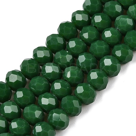 Opaque Solid Color Imitation Jade Glass Beads Strands EGLA-A044-P6mm-D09-1