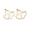 304 Stainless Steel & Acrylic Pendants STAS-P447-02G-1