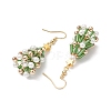 Glass Dangle Earrings EJEW-TA00441-4