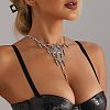 Gothic Style lloy Spike and Cross Bib Necklaces for Women FS-WGA9465-01-3