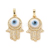 Brass Micro Pave Cubic Zirconia Pendants ZIRC-F136-03G-08-2