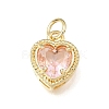 Brass Glass Pendants KK-E802-16G-2